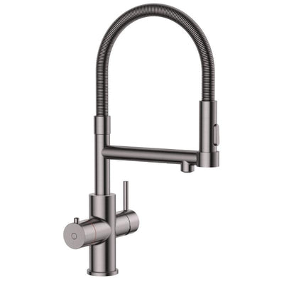 HOWAT | 3-in-1 | Kokend Waterkraan | Flexibele Uitloop | Gun Metal | Chroom | RVS | Zwart - afbeelding 1
