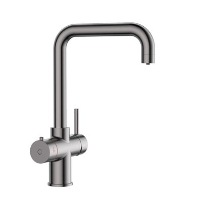 HOWAT | 3-in-1 | Kokend Waterkraan | Haakse Uitloop | Gun Metal | Zwart | RVS | Goud - afbeelding 2