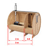 Baltresto Barrel-sauna 3m met kleedruimte (4 personen) - afbeelding 1
