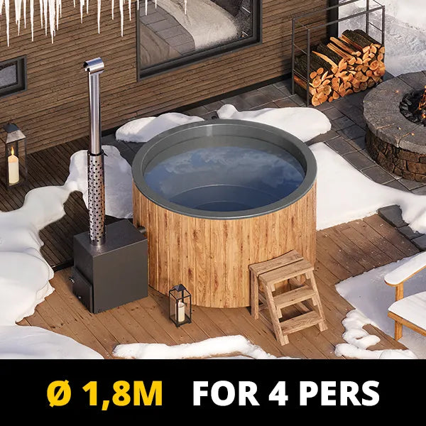 Baltresto Hottub Fiberglas - Rond (4 personen) - afbeelding 1
