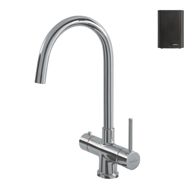 Selsiuz Push & Turn 3-in-1 Rond Chrome kokendwaterkraan