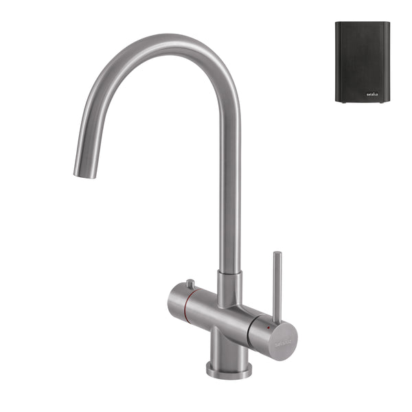 Selsiuz Push & Turn 3-in-1 Rond Inox kokendwaterkraan