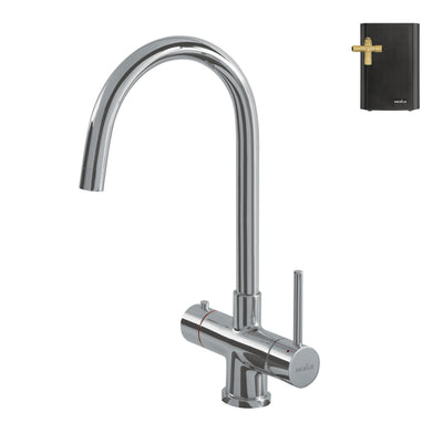 Selsiuz Push & Turn 3-in-1 Rond Chrome Combi boiler
