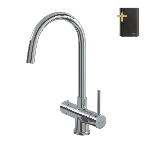 Selsiuz Push & Turn 3-in-1 Rond Chrome Combi boiler