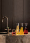 UNITO FLAVOR juice bar kraan met vers limonade en sap in karaffen